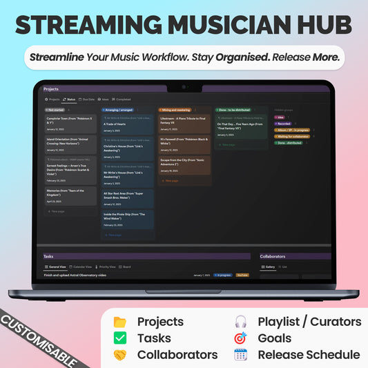 Streaming Musician Hub - Notion template